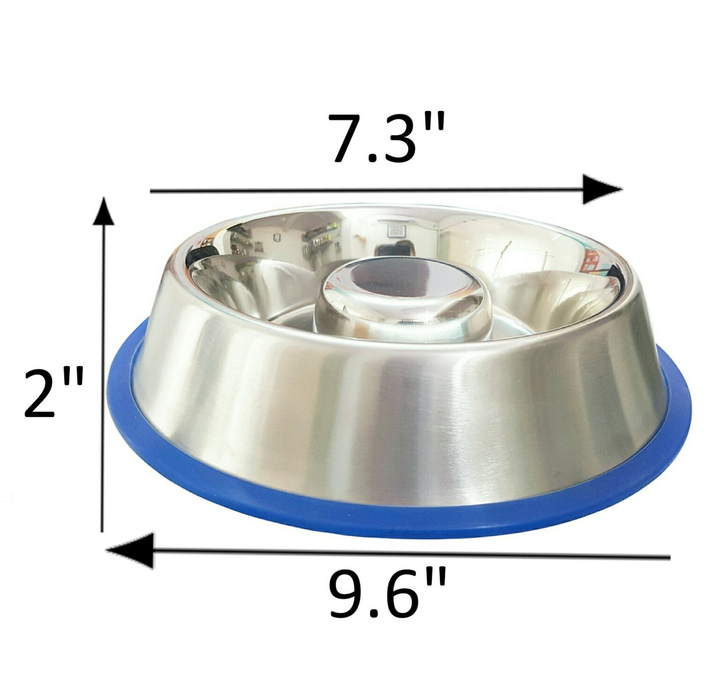 Mr. Peanut's Slow Feed Anti-Bloat Dog Bowl with Bonded Silicone Base