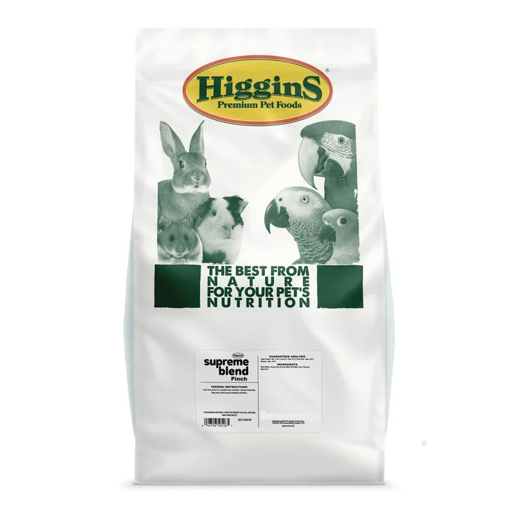 Higgins Supreme Finch Food 50 lbs. Natural Seed Blend for Healthy Birds